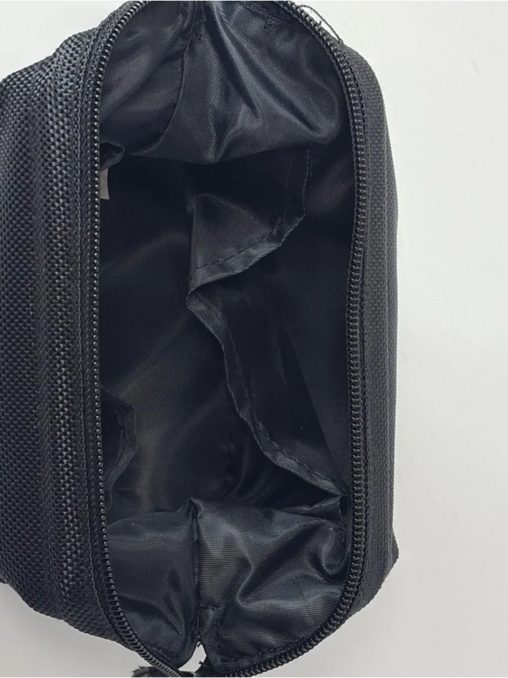 Tumi Black Textile Toiletry Pouch with Red AirBerlin Logo Accent